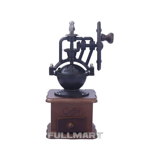 Кофемолка ручная деревянная Ретро Vintage Coffee винтажная антикварная для кофе, перца (Польша)